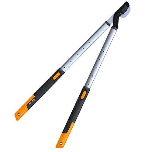 Fiskars SmartFit Bypass-Teleskop-Astschere für frisches Holz, Antihaftbeschichtet, Gehärteter Präzisionsstahl, Grifflänge 66 bis 90 cm, Schwarz/Orange, L86, 1013564 - 2