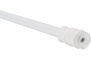 HUGG - Klemmfix -fx.7- ausziehbare Scheibenstange - ohne Kleben oder Bohren - 60-90 cm lang, weiß, 1 Stück