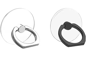 LMYZCBZL Anneau Support Téléphone, 2Pcs Téléphone Bague Support, Transparent Bague Téléphone Support, Téléphone Anneau Grip