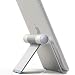 Produktbild iPad Ständer, Vobon Verstellbare Handy Halter Halterung, Universal Dock Wiege Holder für Smartphone Tablet E-Reader: iPhone, Samsung Galaxy, Huawei, Nokia, iPad Pro Air Mini, Acer, Fire, Lenovo, Sony Tab (4"-10")- Silber
