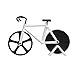 Produktbild EGOGO Pizzaschneider,Fahrrad Stil Design,Pizza Klingen aus Rostfreiem Stahl mit Antihaft-Beschichtung,Schneide-Räder mit Ständer(Weiß)