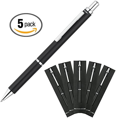 ANTONIO MIRO Low Cost Lightweight Pen - Case with Printed Logo - Ideal as a Gift at Company Events - Pack x5
