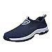 Produktbild Yogogo Herren Schuhe Flach Rutschfeste Sport Mesh Turnschuhe Chelsea Stiefel Arbeits Stiefel Laufschuhe Wasserdicht Warm Winterschuhe Stiefelette Boots Arbeitsschuhe Schwarz Weiß Gym Running Fitness