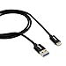 Produktbild kwmobile USB 3.1 Type-C Kabel - USB 3.1 Typ C zu USB 3.0 Nylon Ladekabel Datenkabel 100cm in Schwarz - Typ-C Kabel für Smartphone Tablet Laptop
