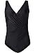 HASIDING Women's Waist Minimizer Sexy V-neck One Piece Swimwear Swimsuit Black Size 2XL