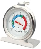 Dexam Edelstahl-Thermometer, für Kühl- und Gefrierschrank, silberfarben