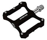 Pedali MTB/BMX,Selighting Pedali Flat da Bici,di Alluminio CNC,Mold Alluminio Cuscinetto,Pedale Della Bicicletta per Bici da Strada/ Bicicletta a Scatto Fisso/MTB Leggero e Robusto (2 pezzi) (Style1-Nero)