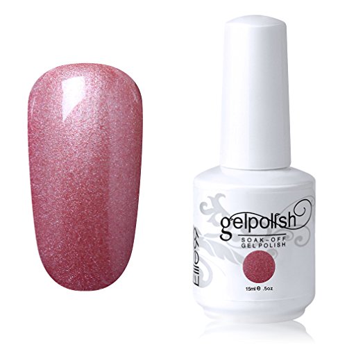Elite99 Gel Nail Polish Soak Off UV LED Gel Nail Varnish Manicure Lacquer 15ml Shimmer Pink Sand (1407)