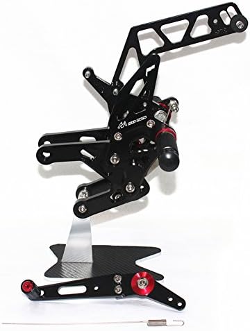 Fully Adjustable Foot Pegs Rearset Foot Rests YAMAHA YZF-R1 2015 2016 BLACK COLOR