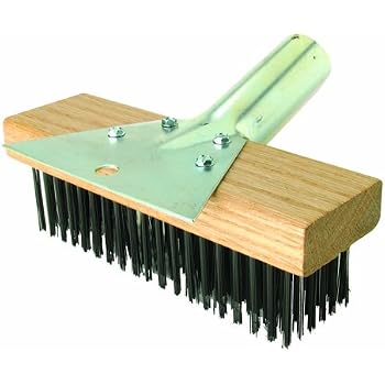 Brosse à Récurer Métallique Sans Manche 20 Cm - Tête En Acier Inoxydable Pour Nettoyer Mousse, Sols, Grill - 6