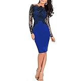 Party Lace dress - Women's Sexy Floral Lace Pencil Bodycon Evening Cocktail Party Formal