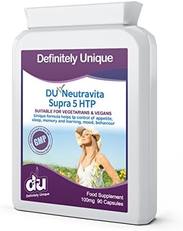 DU Neutravita Supra 5 HTP Natural Amino Acid 5-Hydroxytryptophan 90 Capsules - High Strength 5HTP-UK Manufactured Quality Assured 5HTP -Promotes Healthy Sleep, Mood-Feel Better or Your Money Back