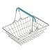 Produktbild B Blesiya Mini Einkaufskorb Warenkorb Gitterkorb Puppenhaus Möbel, aus Metall - Blau, S