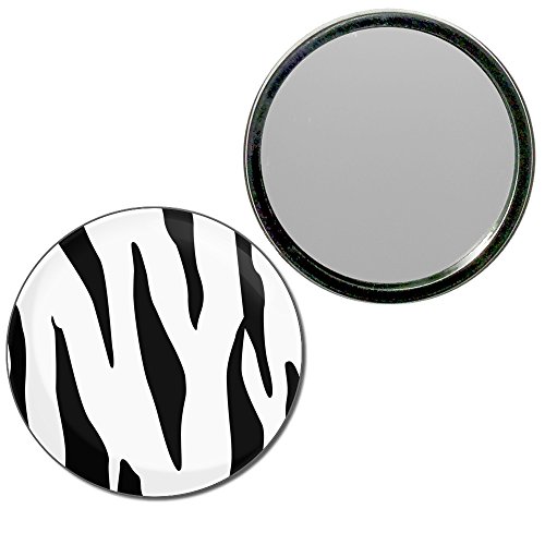 Zebra Print - 55mm Round Compact Mirror