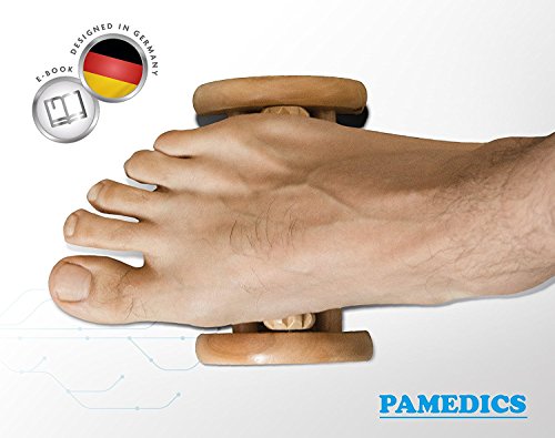 FOOTFLOW Fuß Massageroller von PAMEDICS (inkl Gratis EBOOK) / Entlastung von Schmerz und Verspannung / Natürliche Stimulation der Muskeln und Weichgewebe / Fußroller aus Holz zum Lösen von verklebten Faszien / Reflexzonenmassage , Fersensporn und Plantarfaszitits Entlastung / Nerven und Triggerpunktaktivierung - 3