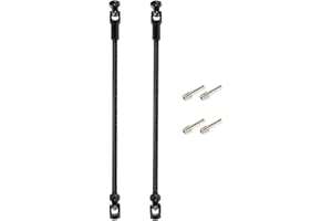 YOEANNITY SCX10 Drive Shaft 2PCS SCX10 Driveshaft Stainless Steel Rear Front Driver Shaft 68-229mm Cut to Length for 1/10 RC Crawler LCG Rig Sportsy Scalers GSPEED Capra SCX10 Pro Element DIY SCX10 (Black)