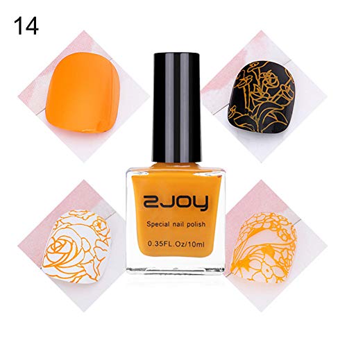 10ml Long Lasting Nail Stamping Polish Quick Drying Manicure Stamp Varnish Base - 14#