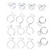 1 Bag of Approx.100pcs Disposable Glue Holders Rings Eyelash Extension Kit---White