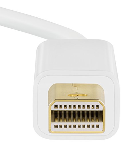 mumbi Mini DisplayPort DVI-I (Dual Link) Adapter Kabel – von Mini DisplayPort auf DVI 24+5 – vergoldete Kontakte – Adapterkabel 10cm weiss - 6