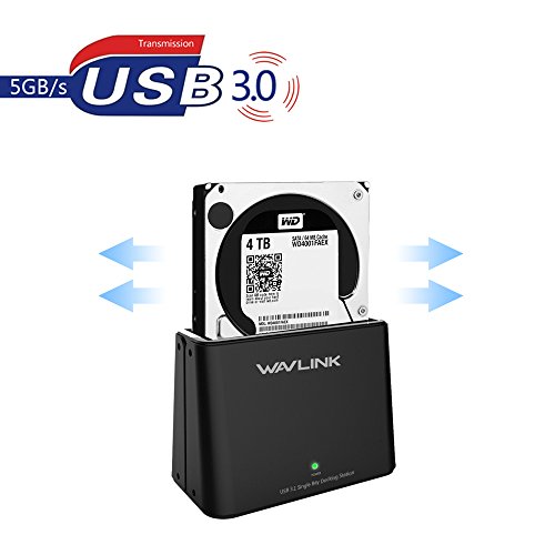 Wavlink USB 3.0 zu SATA externe Festplatten-Dockingstation für 2,5 oder 3,5 Zoll HDD, SSD - 3