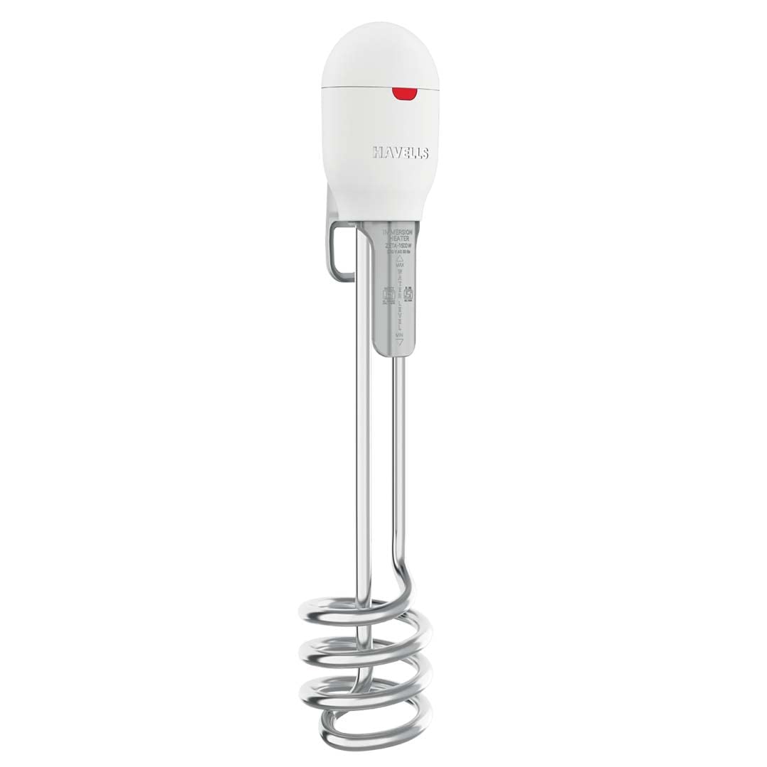 Havells Zeta 1500 Watt Immersion Heater Review: ISI Mark Heavy Duty Plug, Touch Protection Cover, Waterproof, Heating Indicator, Nickel Plating | 2 Year Warranty (Grey)