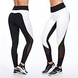 Sport-Leggings für Damen in schwarz-weiß