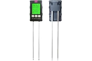 Gerbala Tester gleby 6 w 1, tester gleby, wielofunkcyjny tester gleby pod kątem płodności, temperatury, światła, pH, wilgotności gleby i wilgotności otoczenia z Ekran HD