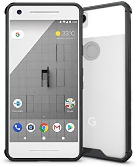 Ensyu Transparent Crystal Clear TPU Acrylic Case for Google Pixel 2(2017), Anti Slip Grip Bumper Case Anti Scratch Skin Cover Drop-Protection Corner Protection Hard PC Back Protector for Pixel 2