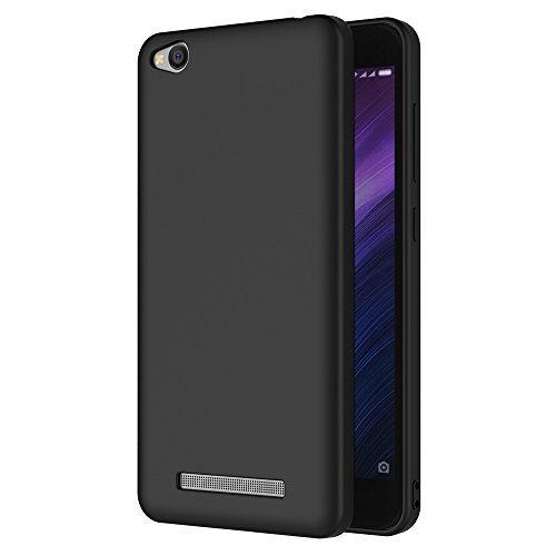 Funda Xiaomi Redmi 4A  AICEK Negro Silicona Fundas para Redmi 4A Carcasa Xiaomi Redmi 4A Negro Silicona Funda Case