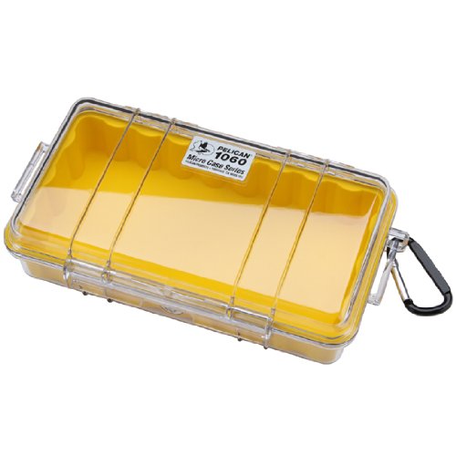 Pelican1060 Micro Case - for iPhone, Cell Phone, GoPro, Camera, and More (Yellow/Clear)