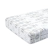 Bemini by Baby Boum 133APAWI90JP Spannbetttuch Jersey für Laufgittermatratze APAWI plum 75x95 cm ,grau