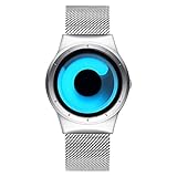 YSCYLY Männer Quarzuhr Mode Trend Traum Zifferblatt Student Uhr Vortex Wasserdichte Armee Stoßfest Casual Uhren Armbanduhren Für Mann,White