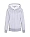 Kidsform Femme Sweat à Capuche Sweatshirt Fermeture à Glissière Hoodie Sport Tops Zippé Casual Pull Veste Hiver Gris EU 40-42