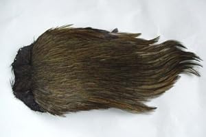 Pechetruite 1 x India Cuello - Oliva Fur Fliegenbinden