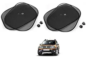 Kozdiko Black Color Chipokoo Car Window Side Sunshade Curtains Set of 4 Pcs for Renault Duster