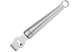 Westmark Zesteur à Citron/Grattoir à Zeste avec Couteau à Cannelier, Longueur : 17,5 cm, Acier inoxydable, Glory, Argenté, 18302270