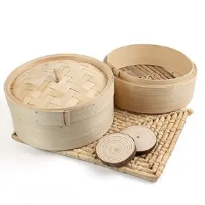 WorldCare Dim Sum Basket 2 Tier Steamer Rice Pasta Cooker