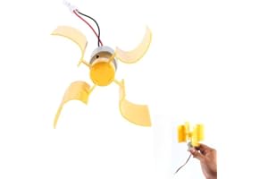 FICTORY Mini generador de Viento, generador de turbina de Viento Vertical, Turbina eólica 0,55 W 5,5 m/s generador de Viento Vertical Kit de Motor generador de Viento Modelo de Montaje DIY