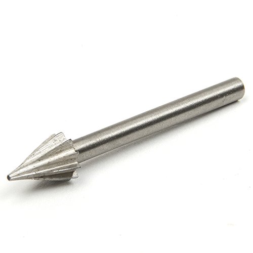 Fortag 10 tlg HSS Fräser-Set Gravieren Fräser Bit Hartmetallschneider Rotary Burr für Proxxon Dremel Schleifen Polieren Multifunktionswerkzeug - 8