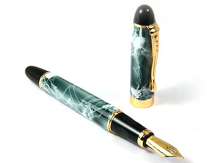 Gullor de mármol de lujo nuevo medio plumín fuente 18kgp pluma