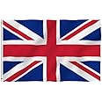 Union Jack Flag 5ft x 3ft with Eyelets, for Sporting Events, Theme Decorations, Kings Coronation/For Great Britain(UK)
