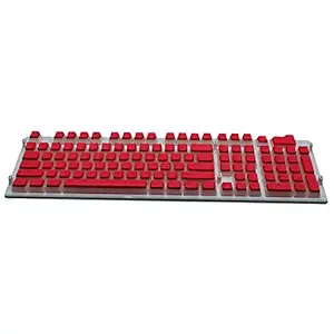 MAXBELL 108 Keys Double Shot Pudding Keycaps DIY for Cherry MX Mechanical Keyboard Red