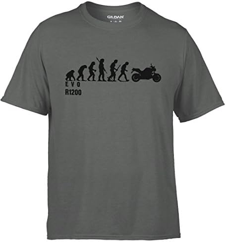 Mans Evolution T-Shirt Evo Mens Ape To Bmw R1200 Motorbike Grey/Charcoal Tee Gift Present Idea - XXX-Large