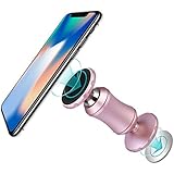 Beheart Magnetic Car Phone Holder Metal Plate Combination and Universal Magnetic Mount Double Head Magnetism for iPhone Samsung iPad Galaxy Tab and other Smart Devices (Rose Gold)