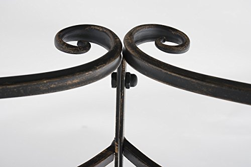 CLP Metall-Rosenbogen VIOLA mit TOR / TÜR, Eisen pulverbeschichtet, Doppeltor ca. 120 cm breit, Höhe 230 cm bronze - 6
