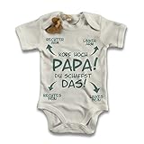 net-shirts Organic Baby Body mit Papa du schaffst das - Kopf...