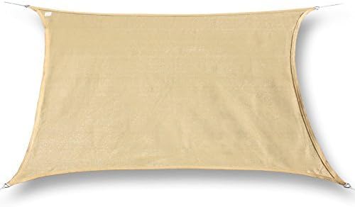 hanSe Brands Shade sails 100% Polyester - Waterproof Rectangle 3x4 m Various Colours - Sand