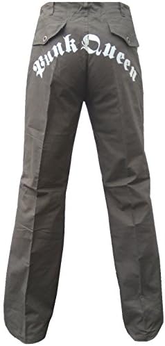 New Ladies Punk Queen Combats Cargo Military Boyfriend Trousers