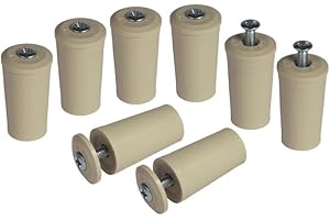 INOVATEC GMBH 8 x Anschlagstopper 40 mm für Rollladen, 3 Farben [Beige, Braun, Weiß] wählbar, Rolladenstopper Anschlagstopfen Fenstersicherung, Farbe:Beige
