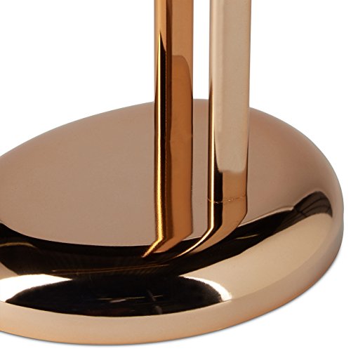 Relaxdays Handtuchhalter WIMEDO HxBxT: ca. 84 x 26 x 16 cm freistehender Handtuchständer in Kupfer mit 2 Handtuchstangen als dekoratives Badaccessoire für Handtücher und kleiner Kleiderbutler, kupfer - 5